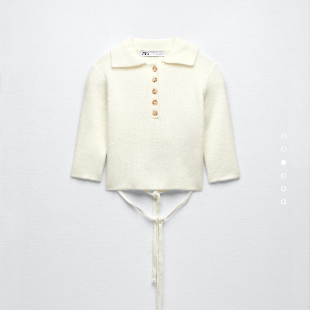 Zara cropped knit sweater